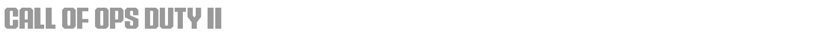 Call of Ops Duty II font preview